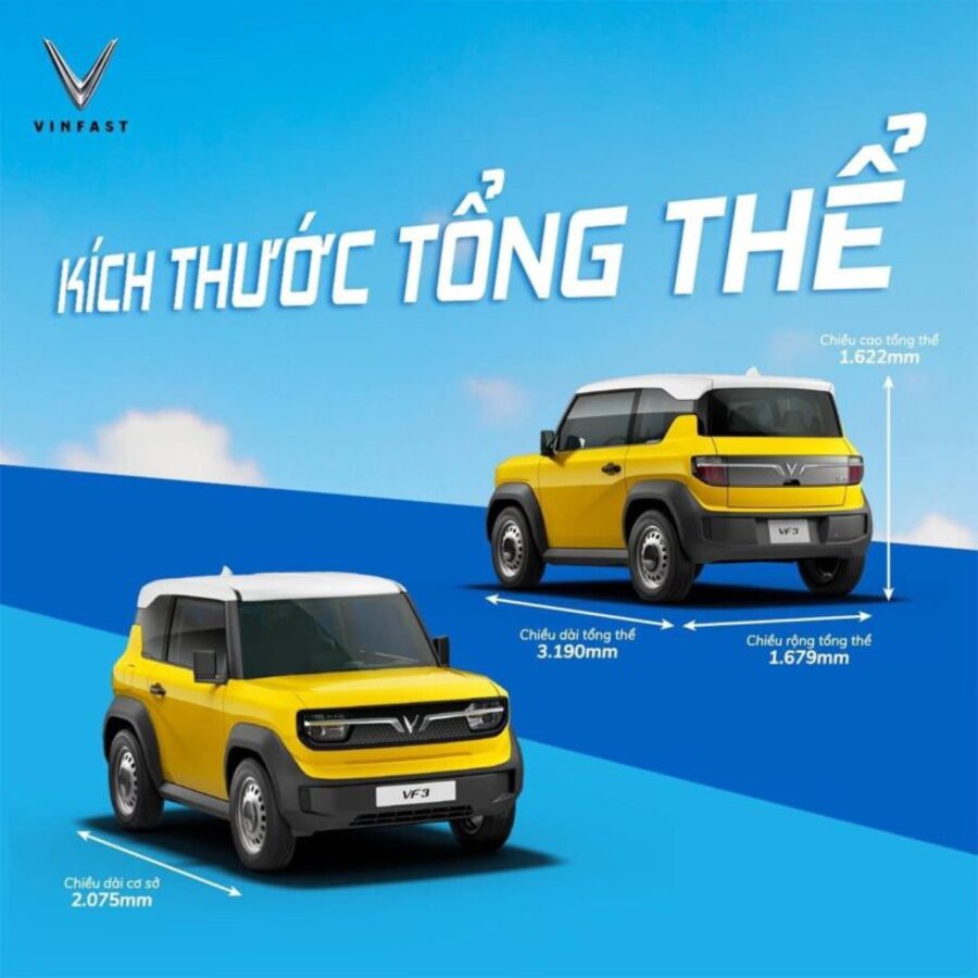 VinFast VF3 kích thước