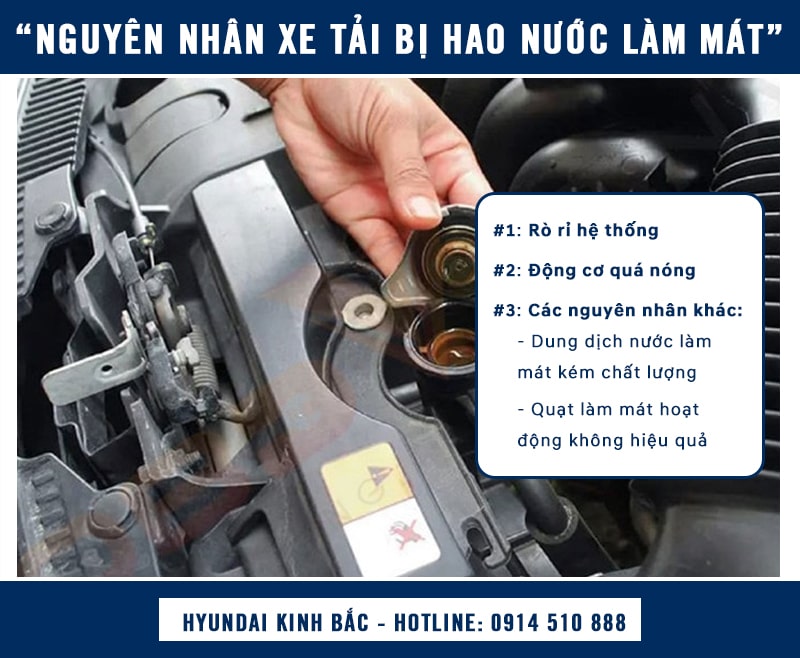 Nguyên nhân xe tải bị hao nước làm mát