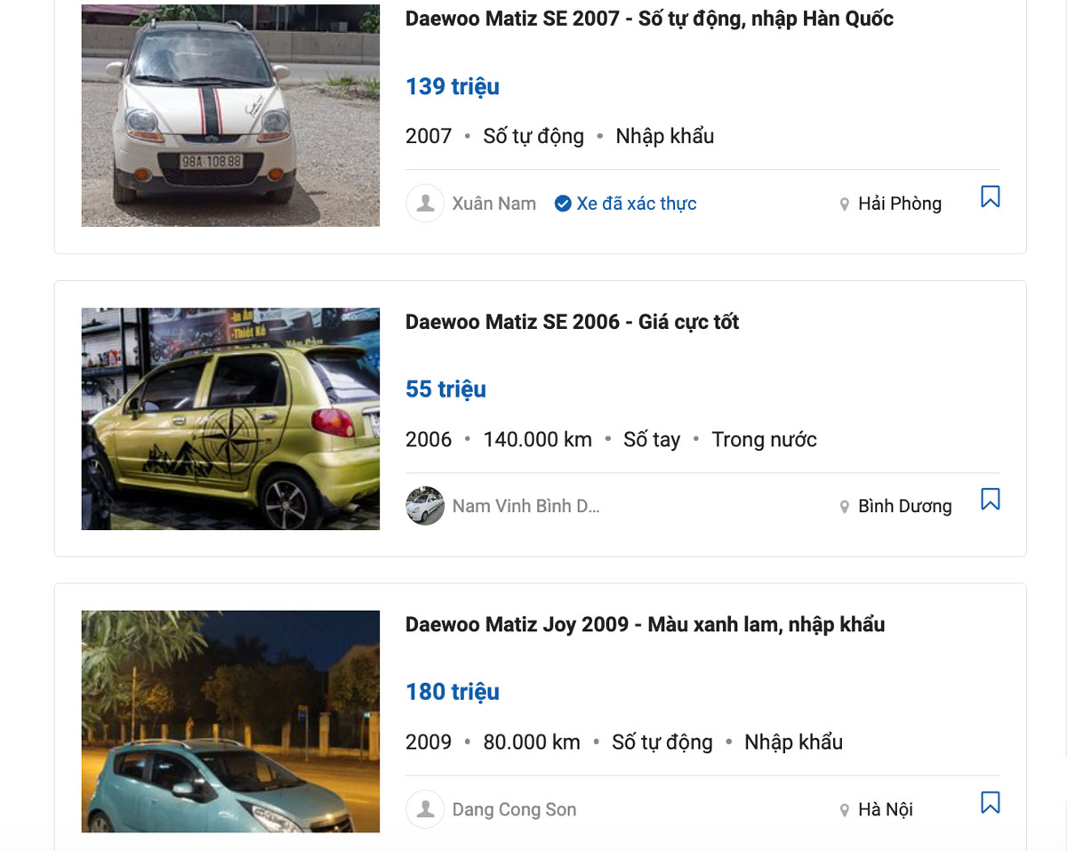 Daewoo Matiz có còn đáng mua, giá xe Matiz cũ tại Việt Nam hiện nay 6a