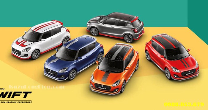 thiet ke mau sac doc dao cua Suzuki Swift 2019